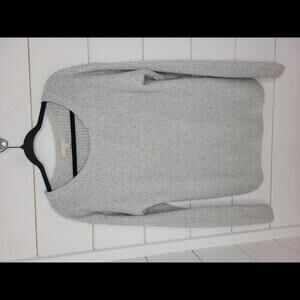 Banana Republic XL grey & silver scoop neck sweater